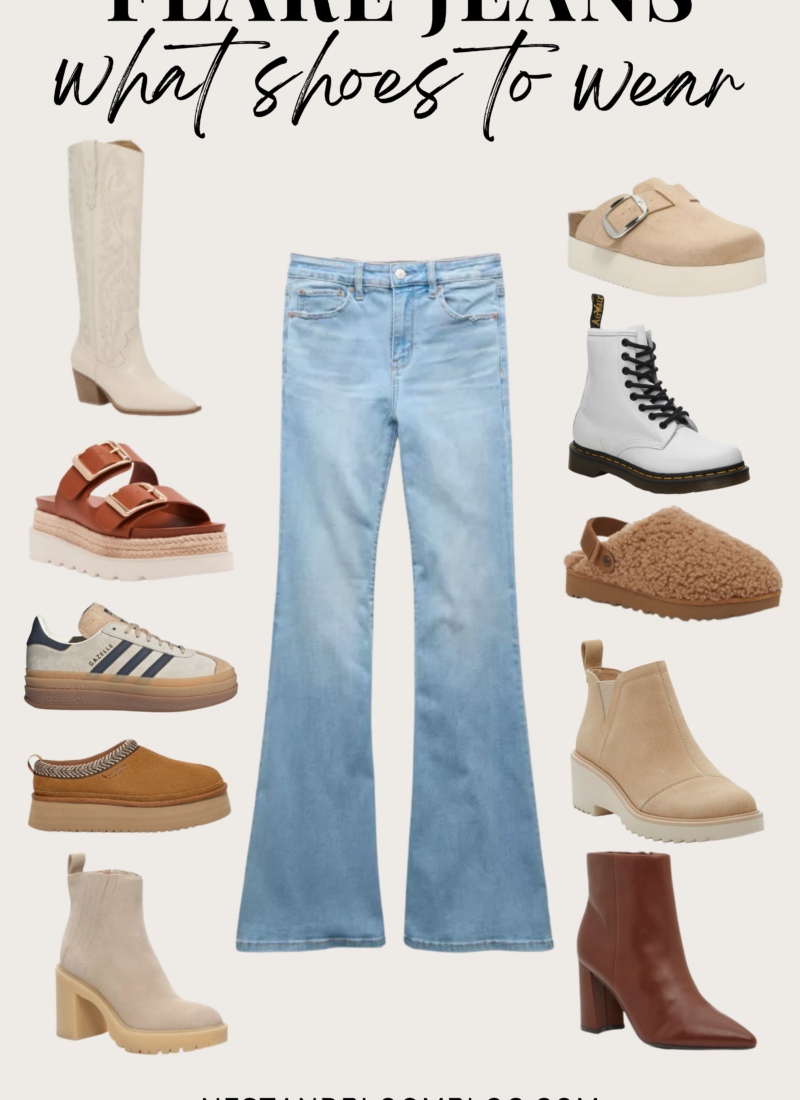 what shoes to wear with flare jeans