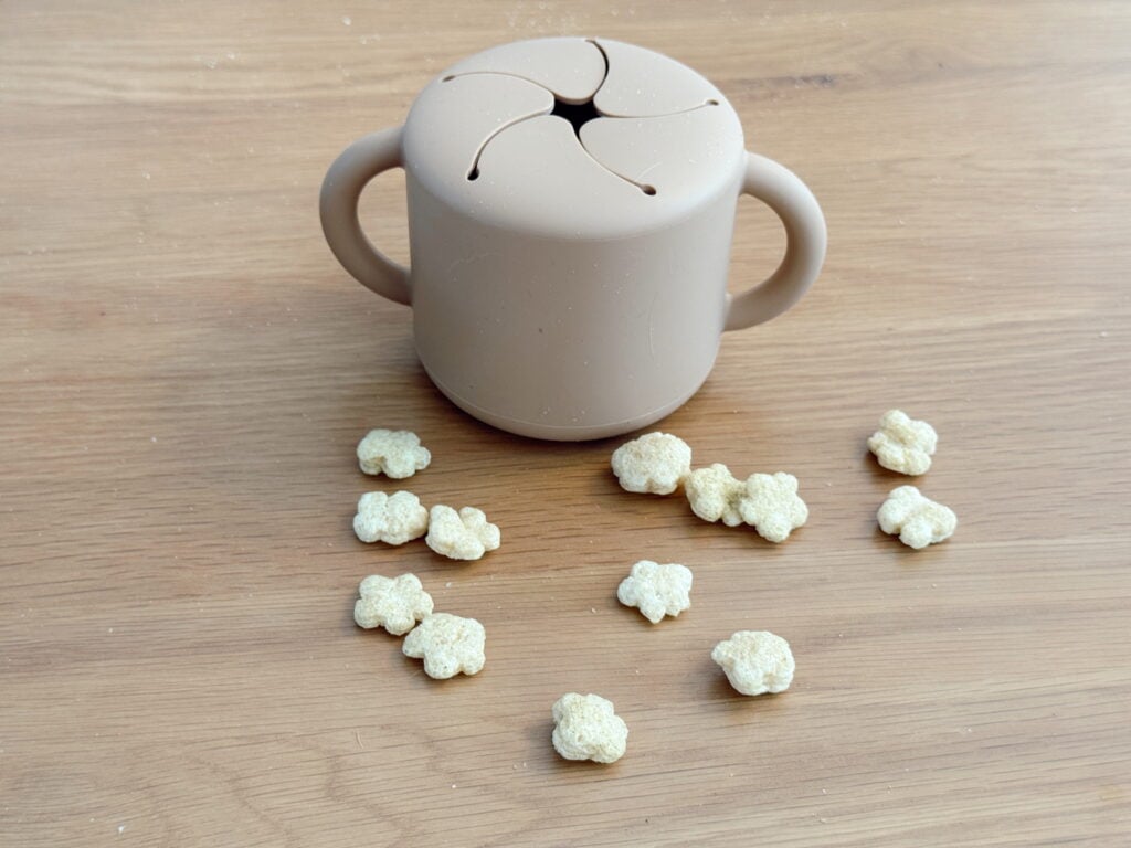 Mushie Silicone Snack Cup | Spill Proof Food Container