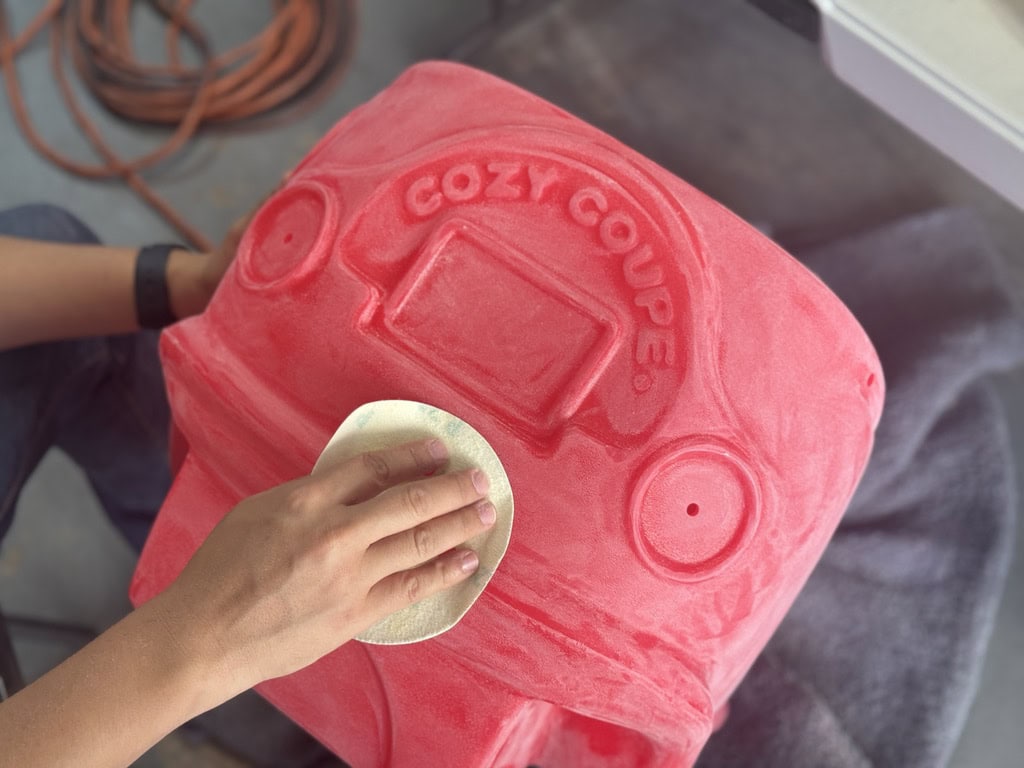 cozy coupe sanding makeover